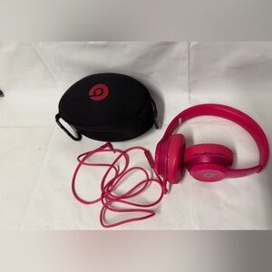 Beats Pink Wired Headphones with Case